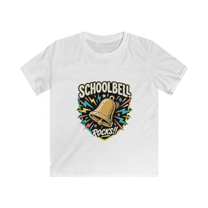 Kids Tee — "Schoolbell Rocks" Back-to-School Graphic T-Shirt
