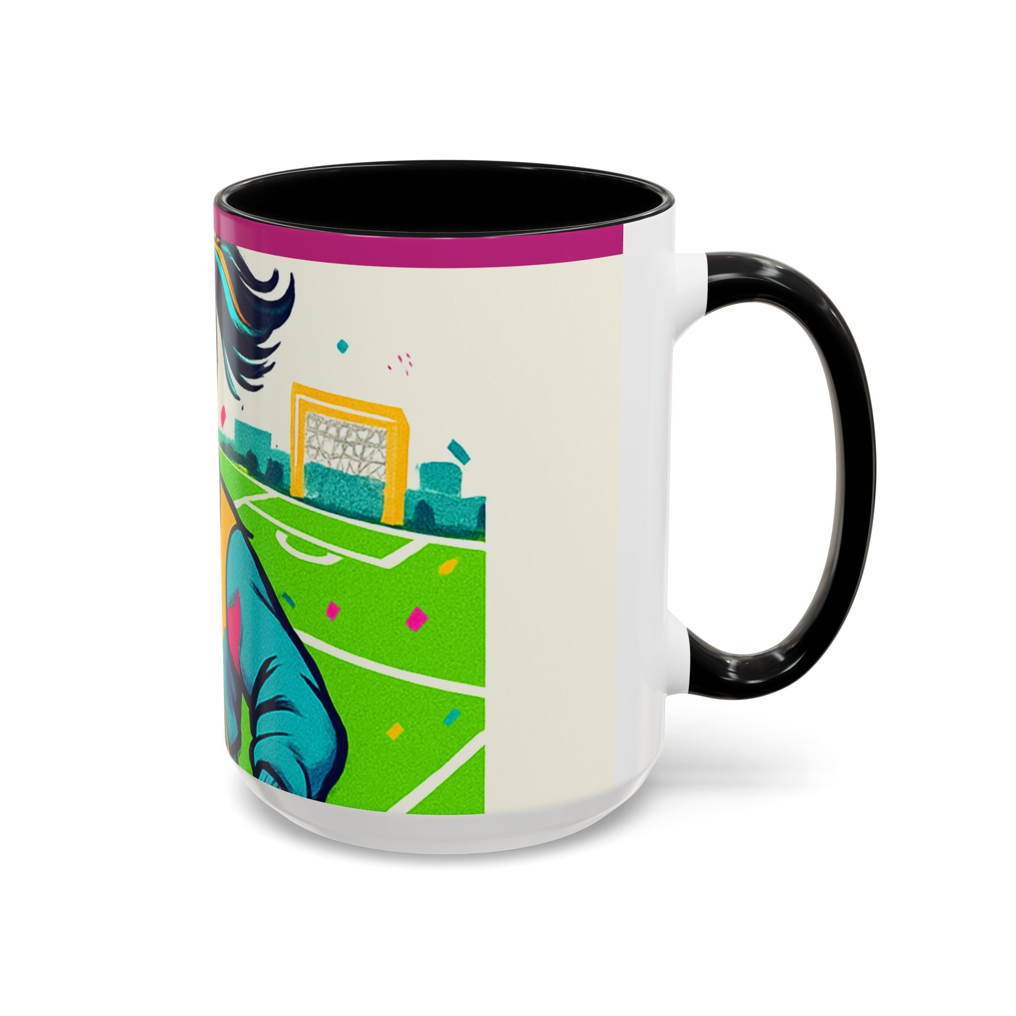 Colorful Basketball Lover's Mug - Vintage Sporty Style, Gifts for Athletes, Trendy Coffee Cup, Fitness Decor, Retro Basketball Design