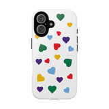 Rainbow Hearts Phone Case | Tough Cases, Spring Vibe, Trendy Accessories