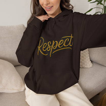 Respect Is Earned Hoodie — Retro Script Motivational Sweatshirt