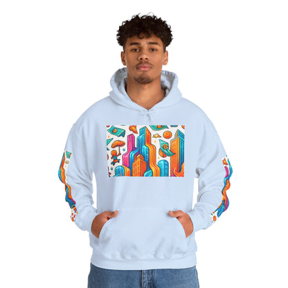Designed Hooded Sweatshirt, Graphic Hoodie, Cozy Pullover, Men&