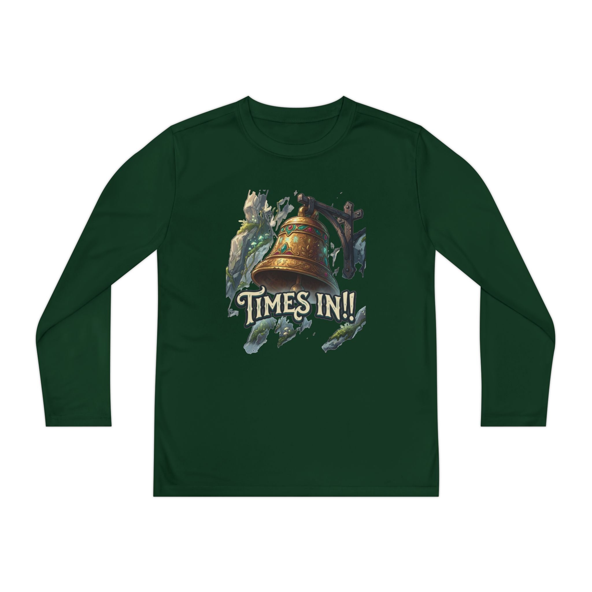 Times In!! Youth Long Sleeve Tee — Vintage Bell Graphic