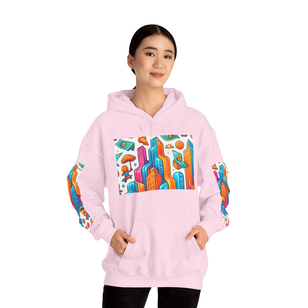Designed Hooded Sweatshirt, Graphic Hoodie, Cozy Pullover, Men&
