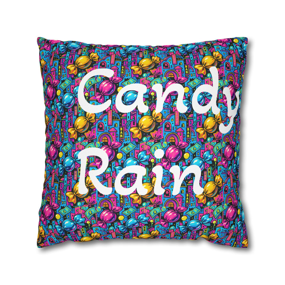 Retro Candy Pillow Cover — Colorful Pop Art Decor