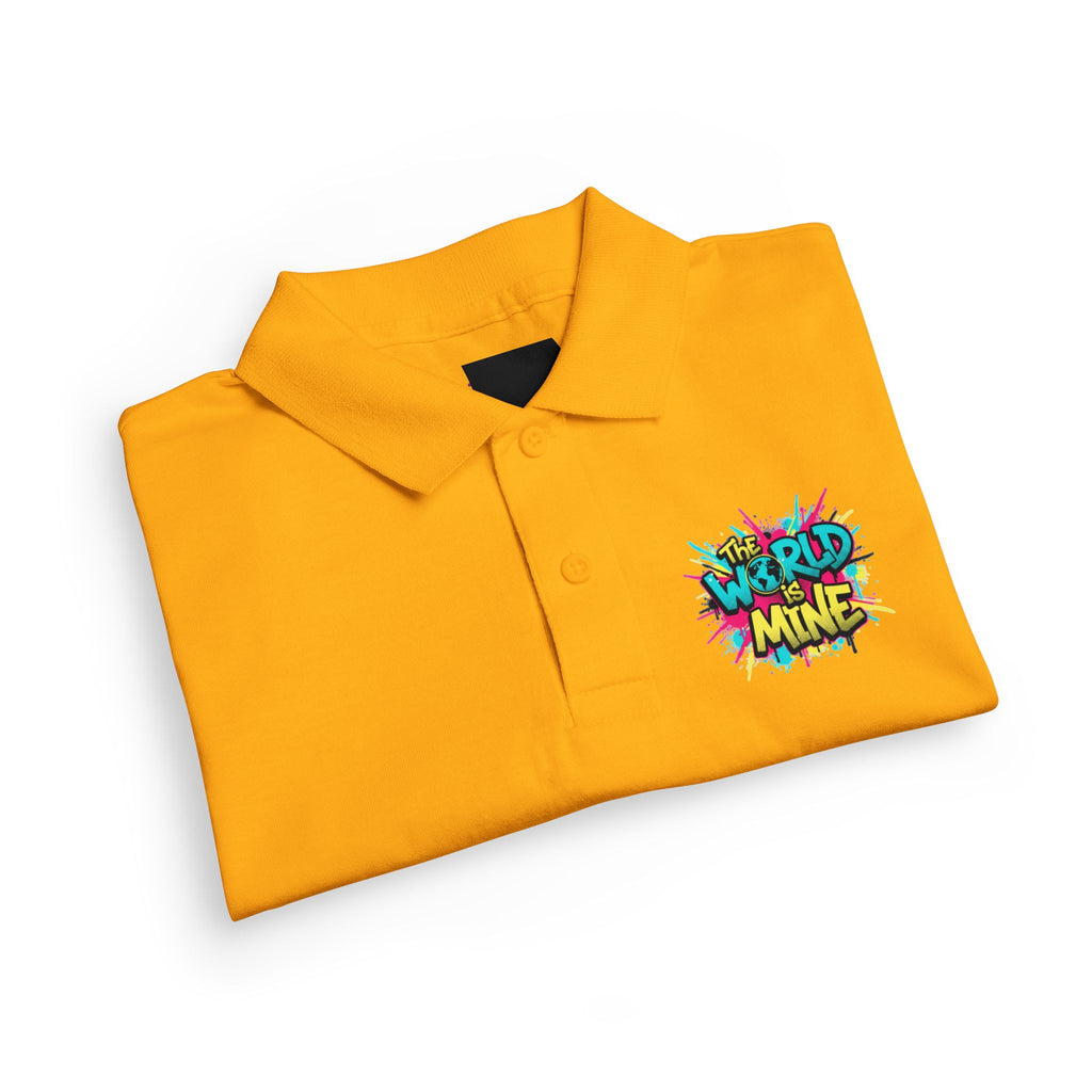 World Is Mine graphic Youth Polo | Number 01 back