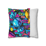 Retro Candy Pillow Cover — Colorful Pop Art Decor