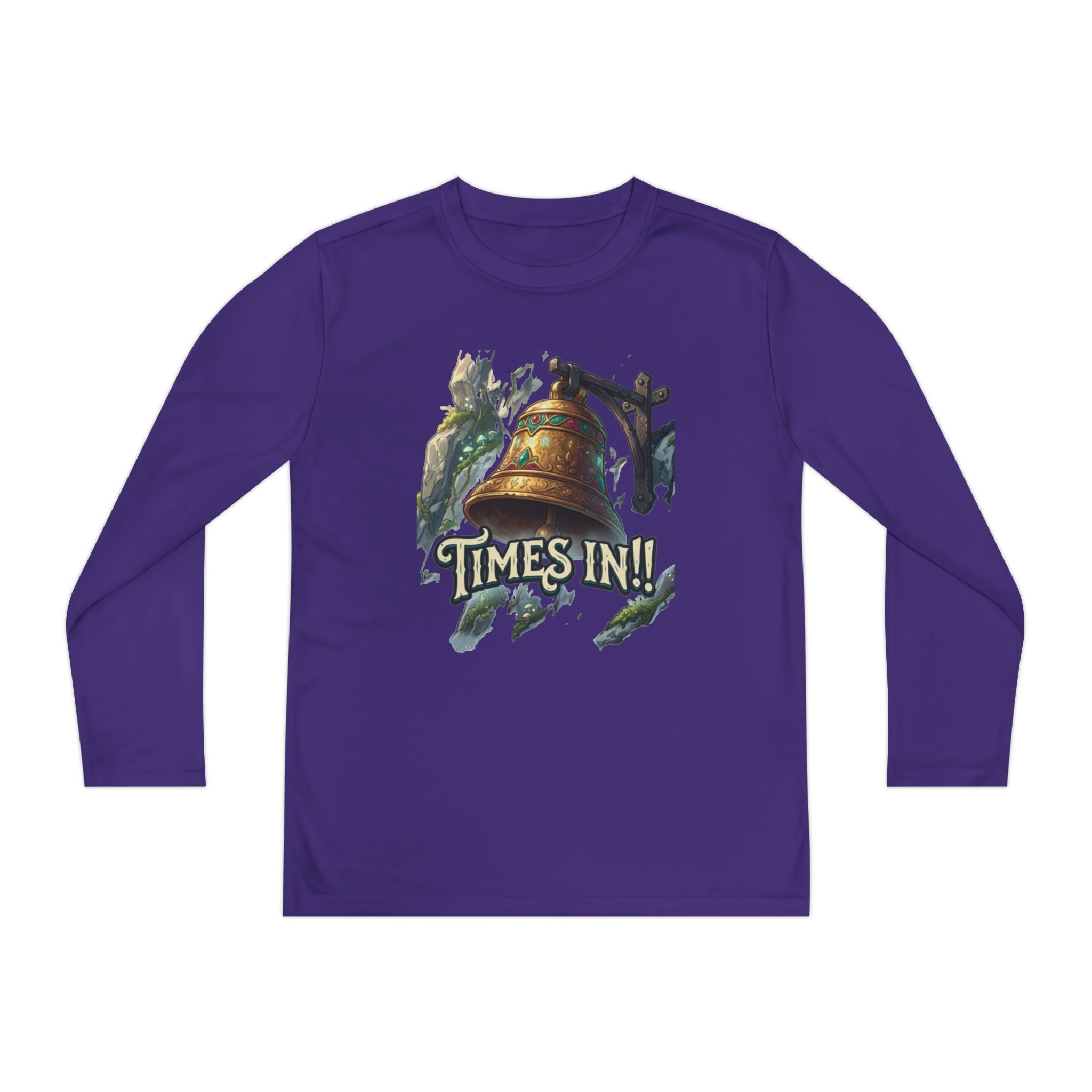Times In!! Youth Long Sleeve Tee — Vintage Bell Graphic