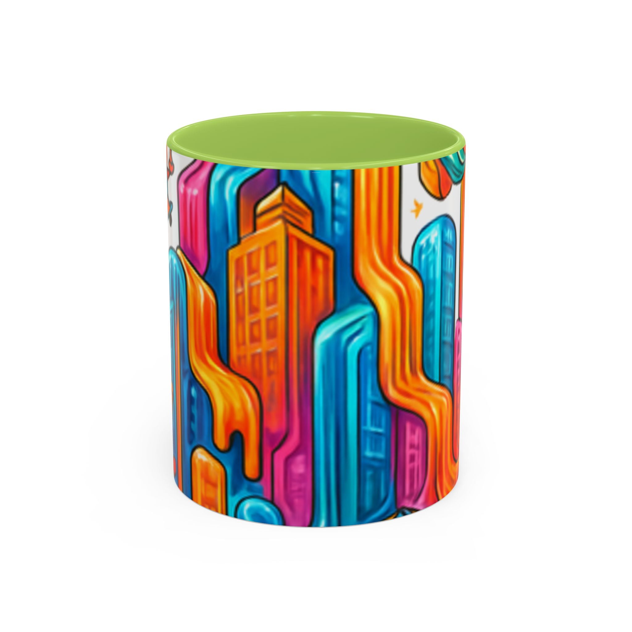 Colorful Cosmic Design Accent Coffee Mug | Cute Modern Cosmic Art