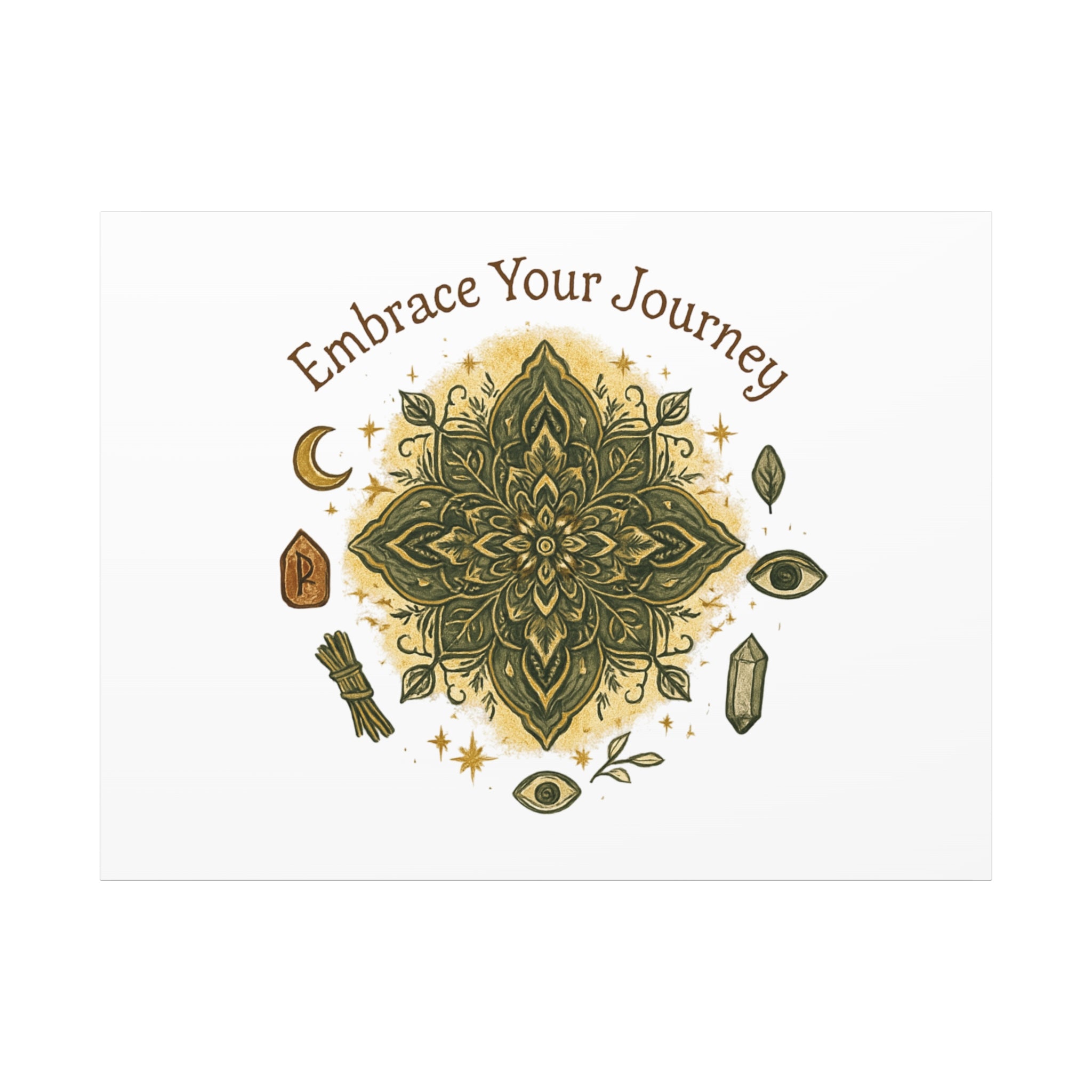 Embrace Your Journey Mandala Canvas | Matte Stretched Wall Art