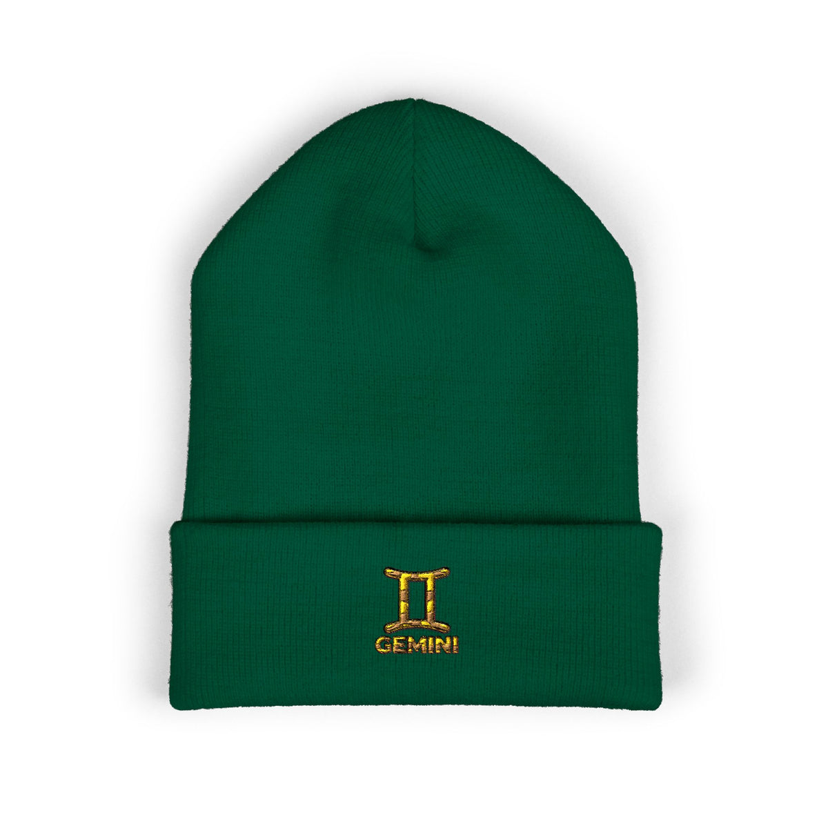Embroidered Gemini Zodiac Cuffed Beanie