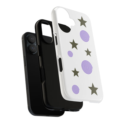 Trendy Phone Case, Stylish Phone Cover, Protective Phone Shell, Unique Phone Accessory, Gift for Her, Star and Swirl Design