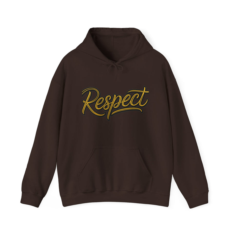 Respect Is Earned Hoodie — Retro Script Motivational Sweatshirt