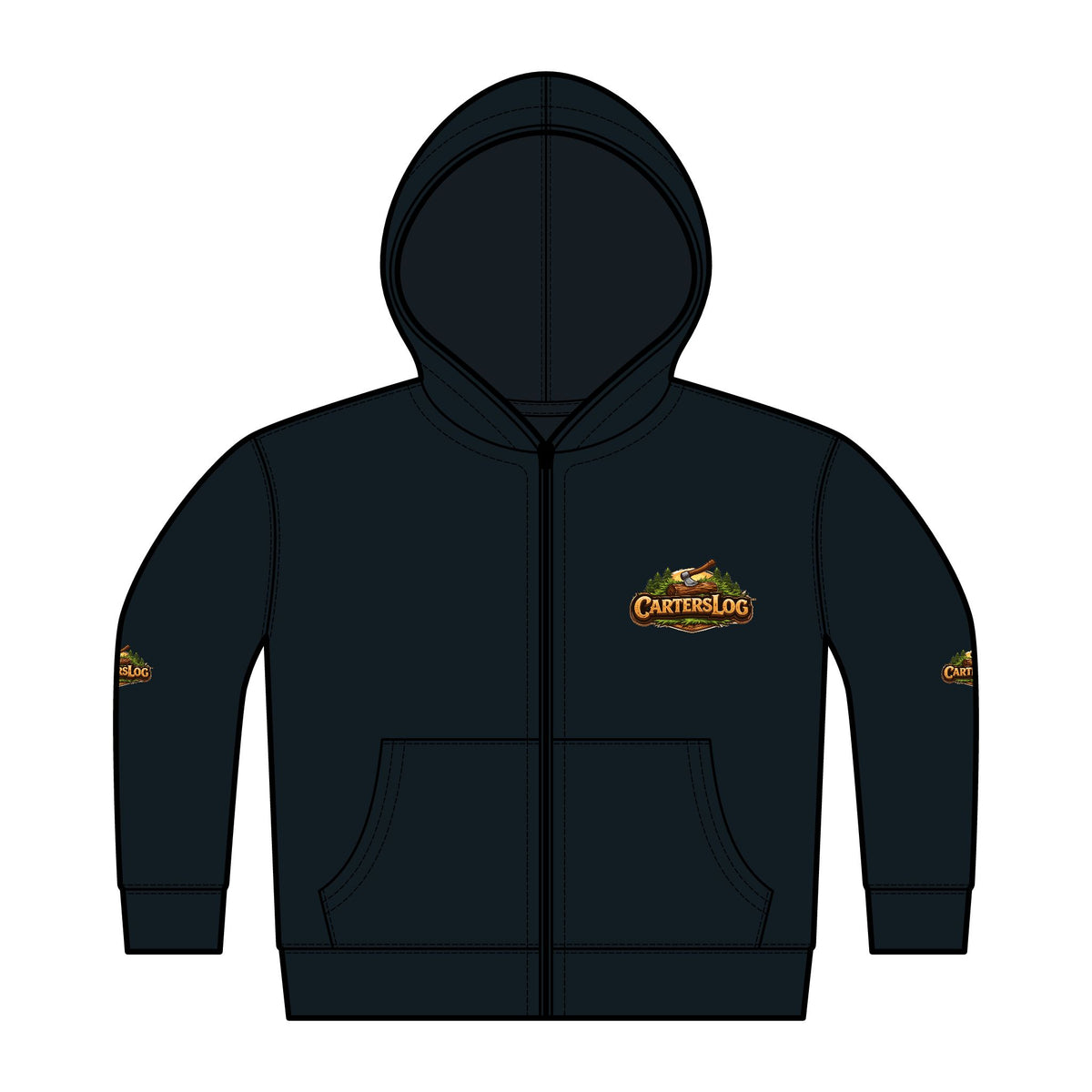 Toddler Zip Hoodie — Cozy Fleece Jacket with Camper Logo (Kids)