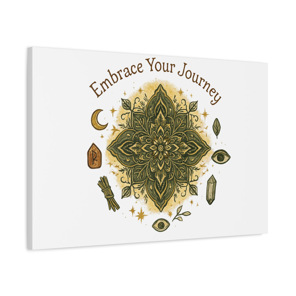 Embrace Your Journey Mandala Canvas | Matte Stretched Wall Art