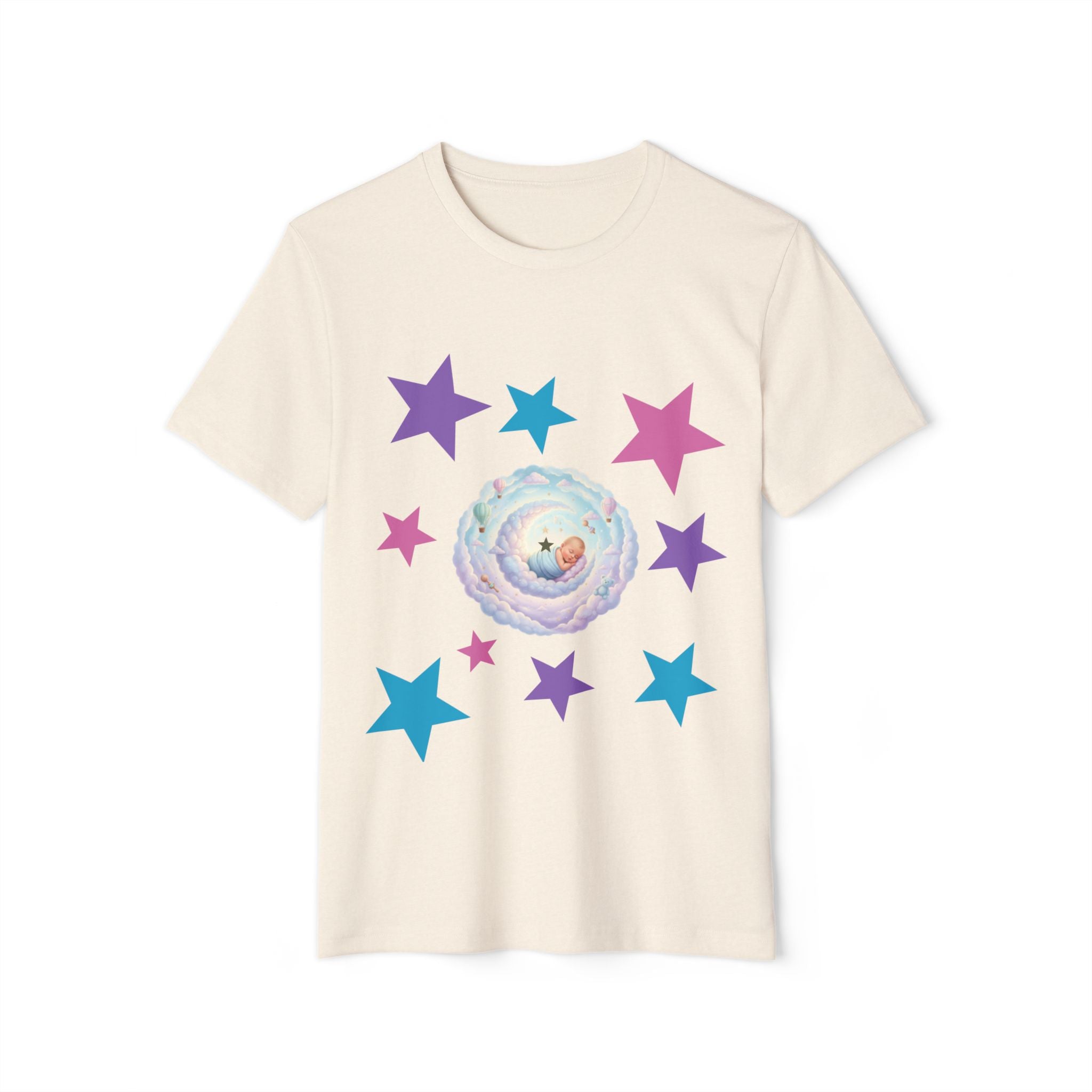 Personal Newborn Announcement T-Shirt | Nursery Moon Infant Illustration