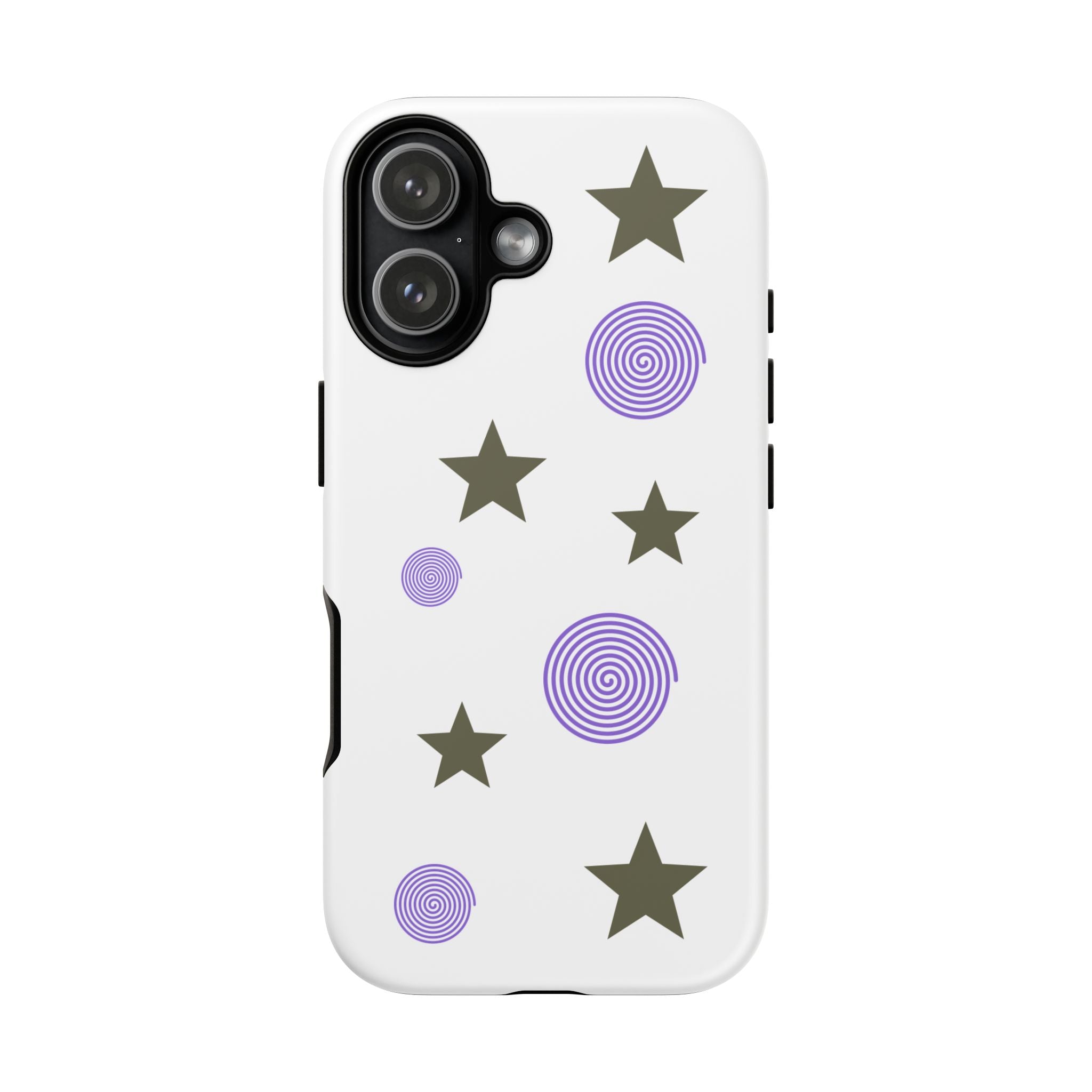 Trendy Phone Case, Stylish Phone Cover, Protective Phone Shell, Unique Phone Accessory, Gift for Her, Star and Swirl Design