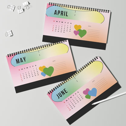Love Bomb Desktop Calendar, Monthly Planner, Office Decor, Cute Desk Accessories, Fun Work Gifts