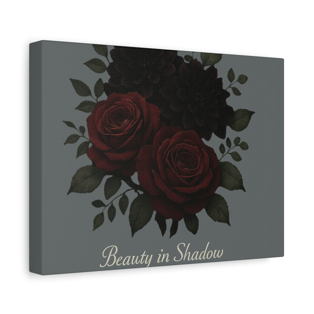 Beauty in Shadow Floral Canvas Wall Art — Stretched Matte 1.25"