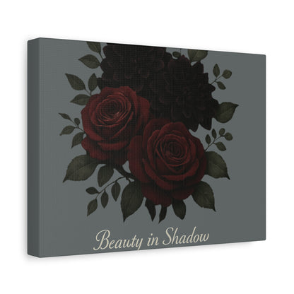 Beauty in Shadow Floral Canvas Wall Art — Stretched Matte 1.25"