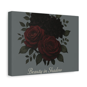 Beauty in Shadow Floral Canvas Wall Art — Stretched Matte 1.25"