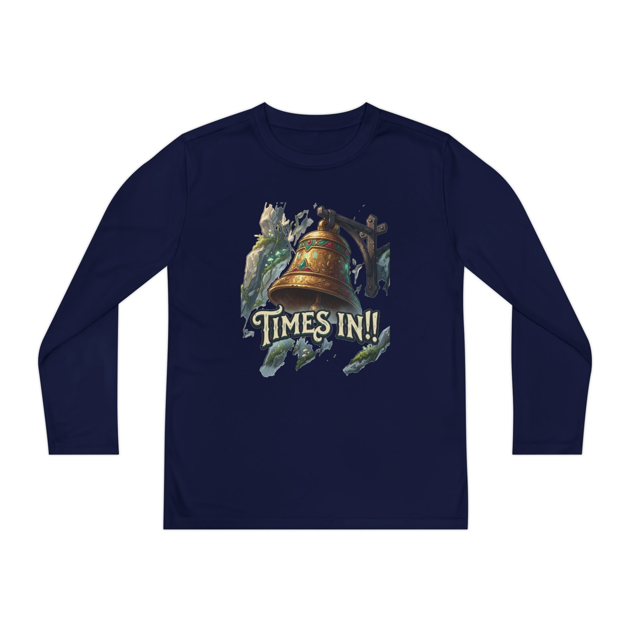 Times In!! Youth Long Sleeve Tee — Vintage Bell Graphic