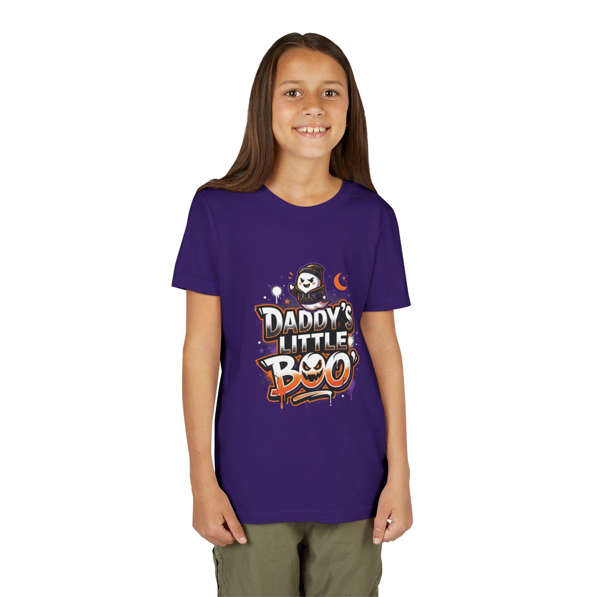 Youth Halloween Tee — “Daddy’s Little Boo” / “Spooky &amp; Unbothered” Kids Costume Shirt