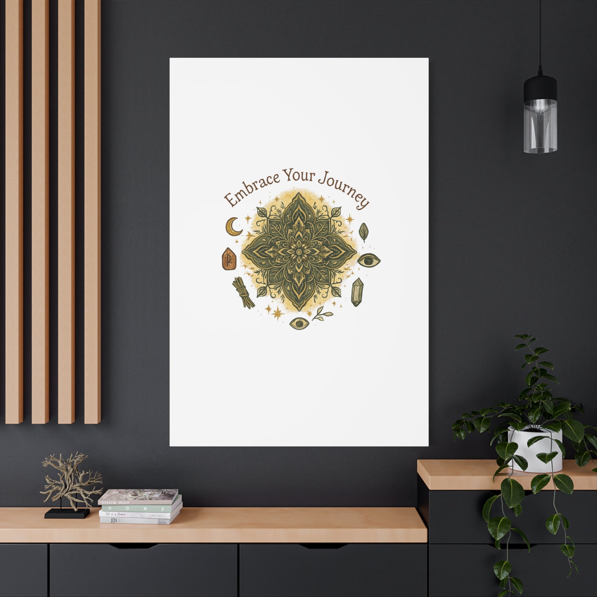 Embrace Your Journey Mandala Canvas | Matte Stretched Wall Art