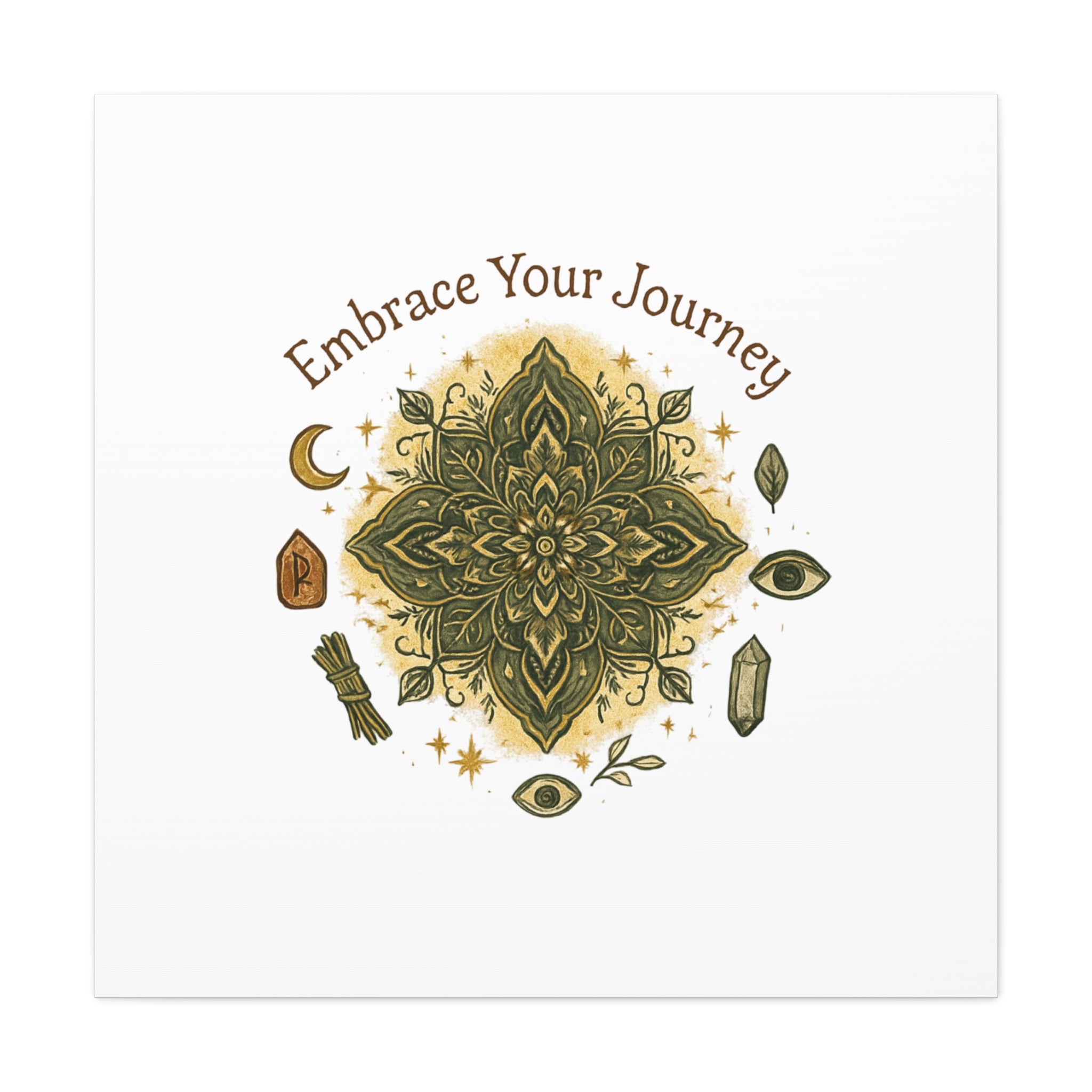 Embrace Your Journey Mandala Canvas | Matte Stretched Wall Art