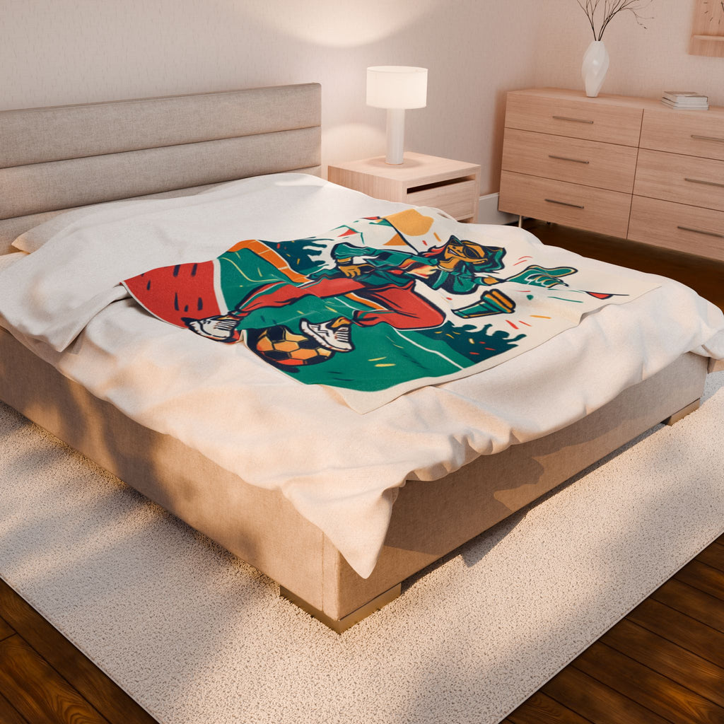 Luxurious Velvet Plush Blanket for Modern Soccer Moms - Cozy Home Decor, Soccer Mom Gift, Soft Throw Blanket, Bedroom Accessory, Gift for