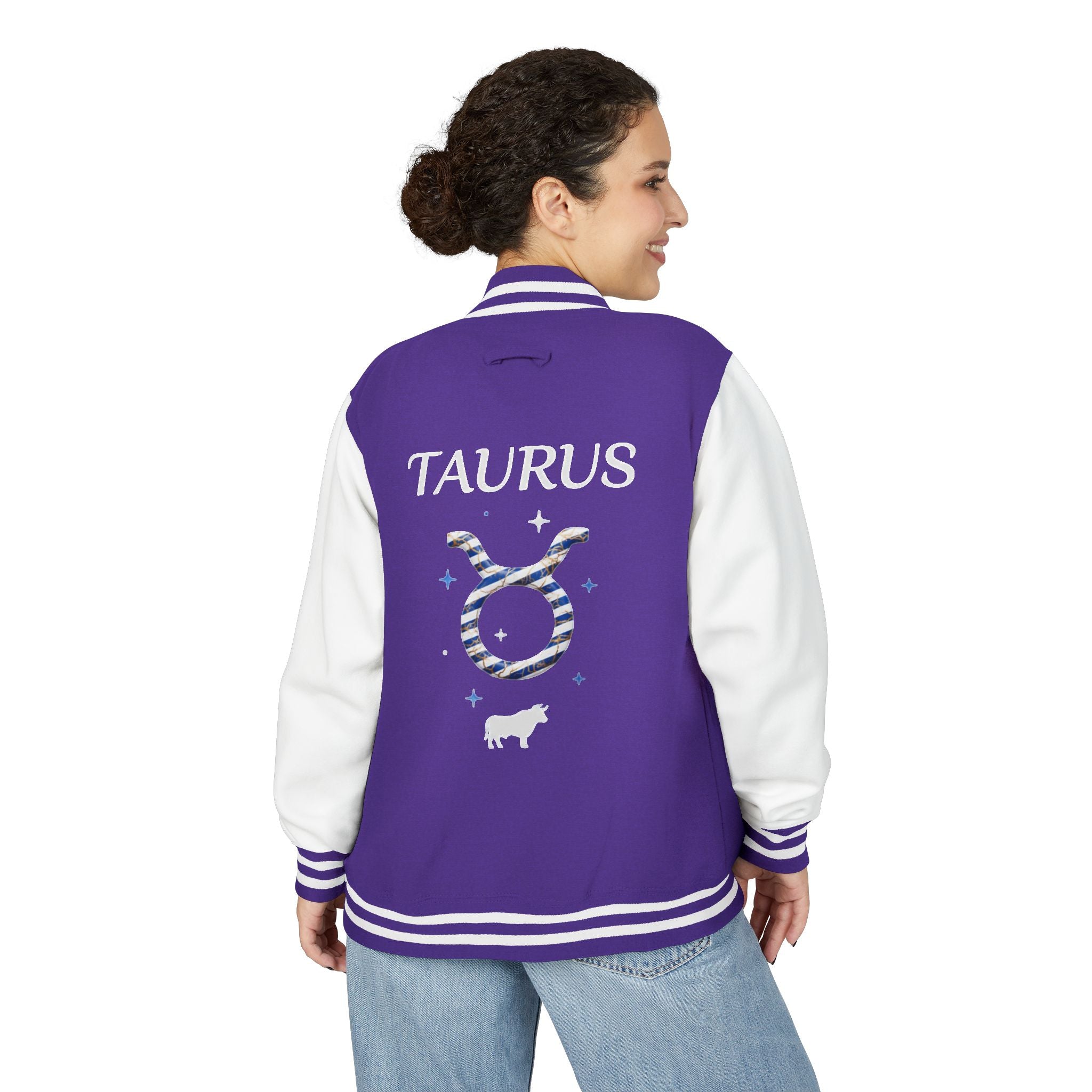 Zodiac Signs Logo Letterman Jacket personalized chest monogram | Astrology Jacket