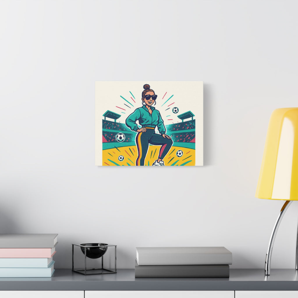 Sporty Canvas Wall Art, Soccer Decor with matching blanket , Athletic Motivational Art, Fun Home Decor, Gift for Sports Lovers