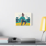 Sporty Canvas Wall Art, Soccer Decor with matching blanket , Athletic Motivational Art, Fun Home Decor, Gift for Sports Lovers