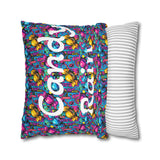 Retro Candy Pillow Cover — Colorful Pop Art Decor