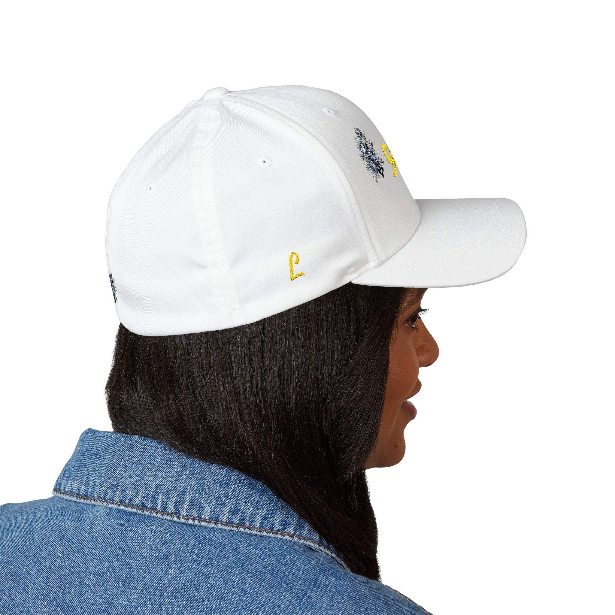 Serenity Embroidered Cap — Floral Calm Baseball Hat