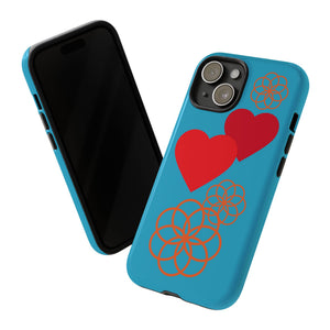 Stylish Phone Case with Floral Hearts Design, Tough Phone Cover, Unique Gift for Her, Trendy Accessories, Spring Vibe, Custom Cases