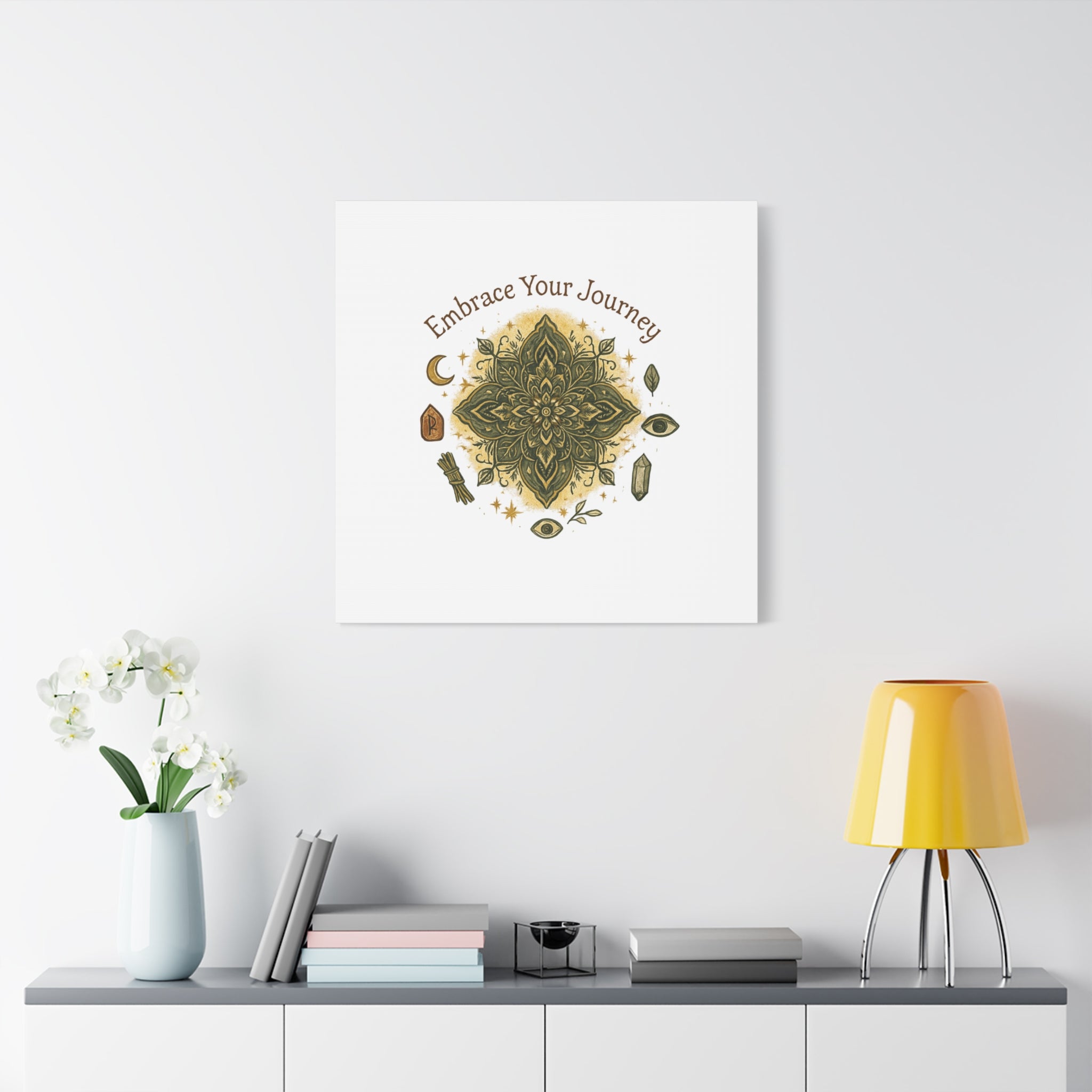 Embrace Your Journey Mandala Canvas | Matte Stretched Wall Art