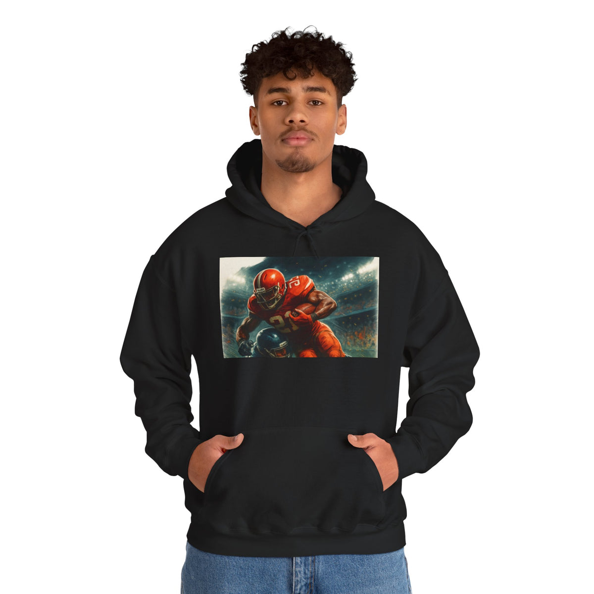 Football Warrior Hoodie, Sports Sweatshirt, Game Day, Unisex Apparel, We Up Next, Athletic Gift