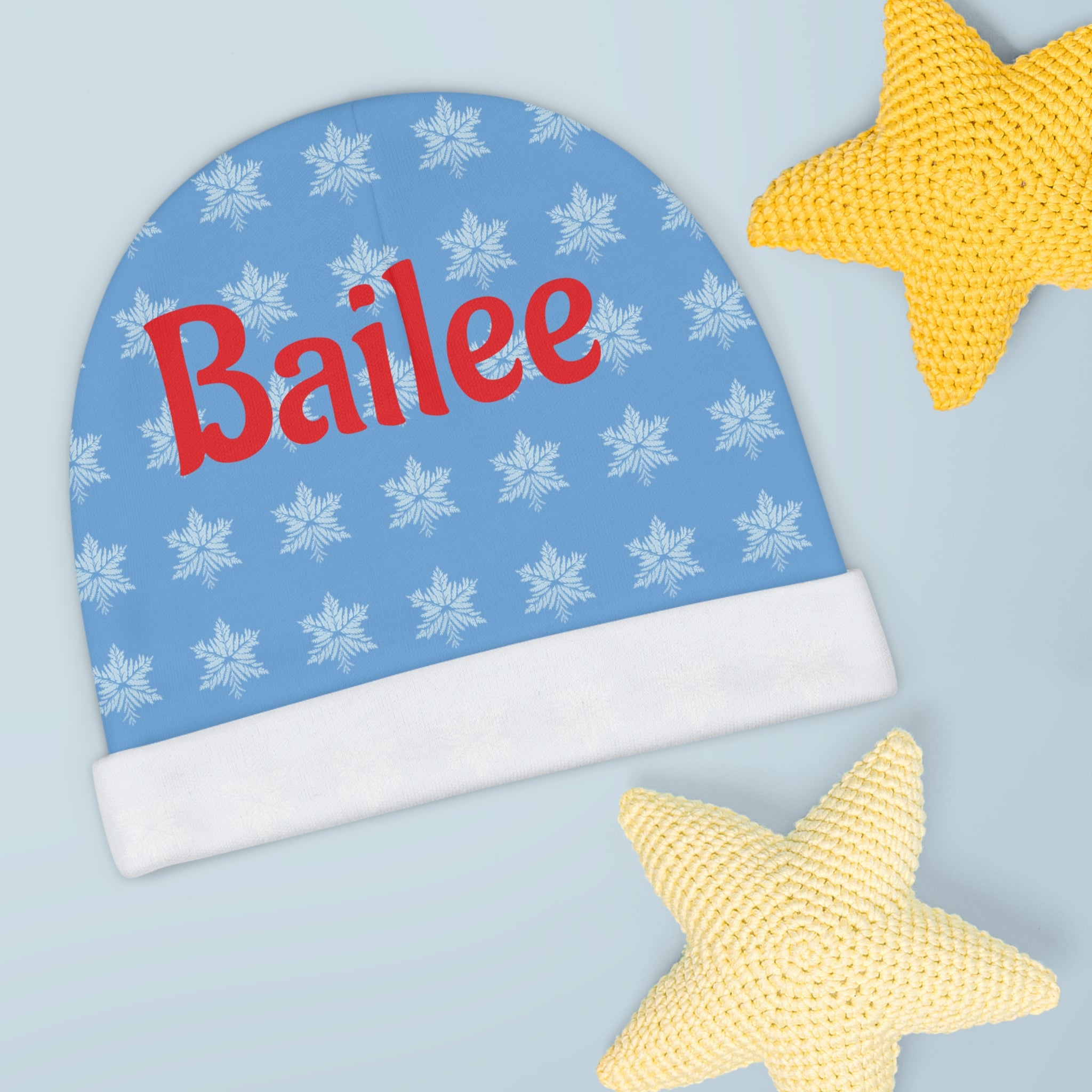 Gender Neutral Toddler Print Baby Beanie | Infant Hat, Soft Winter Headwear