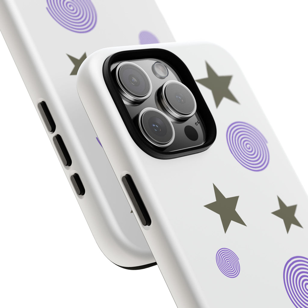 Trendy Phone Case, Stylish Phone Cover, Protective Phone Shell, Unique Phone Accessory, Gift for Her, Star and Swirl Design