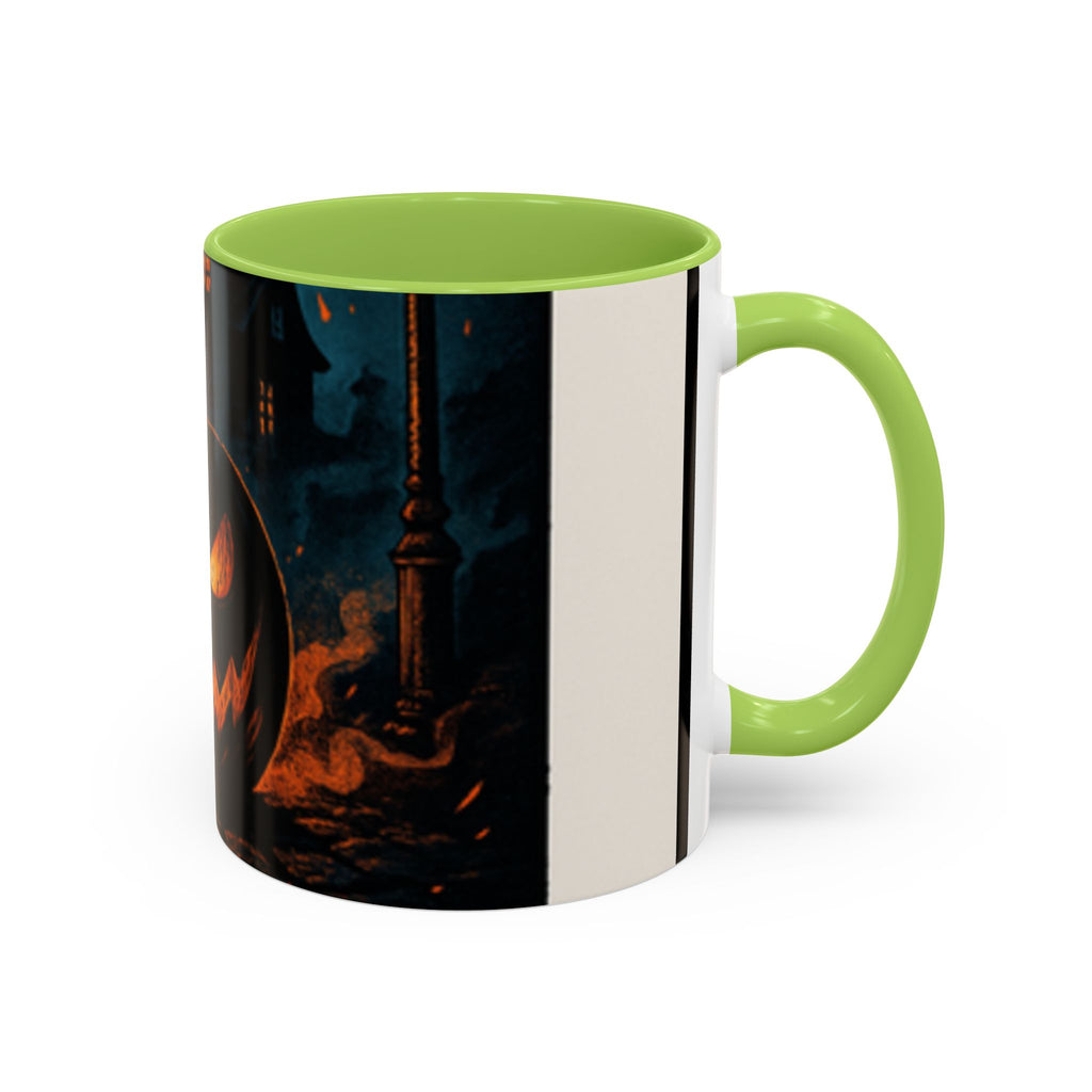Spooky Pumpkin Coffee Accent Mug — Autumn Vibes Ceramic Coffee Cup (11/15 oz)