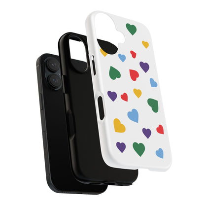 Rainbow Hearts Phone Case | Tough Cases, Spring Vibe, Trendy Accessories
