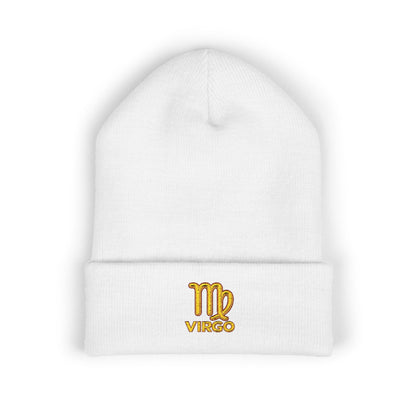 Virgo Zodiac Embroidered Cuffed Beanie