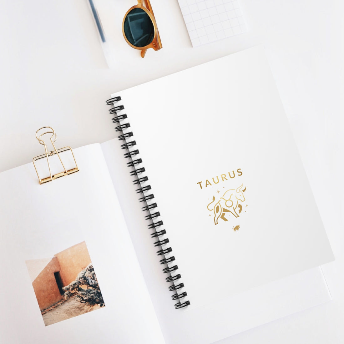 Taurus Zodiac Spiral Notebook