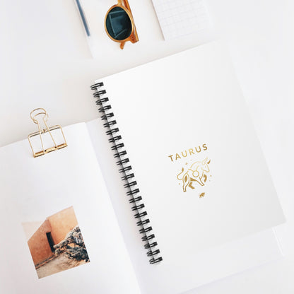 Taurus Zodiac Spiral Notebook