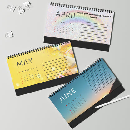 2026 Resolutions Desktop Calendar, Personalized Desk Planner | Office Agenda