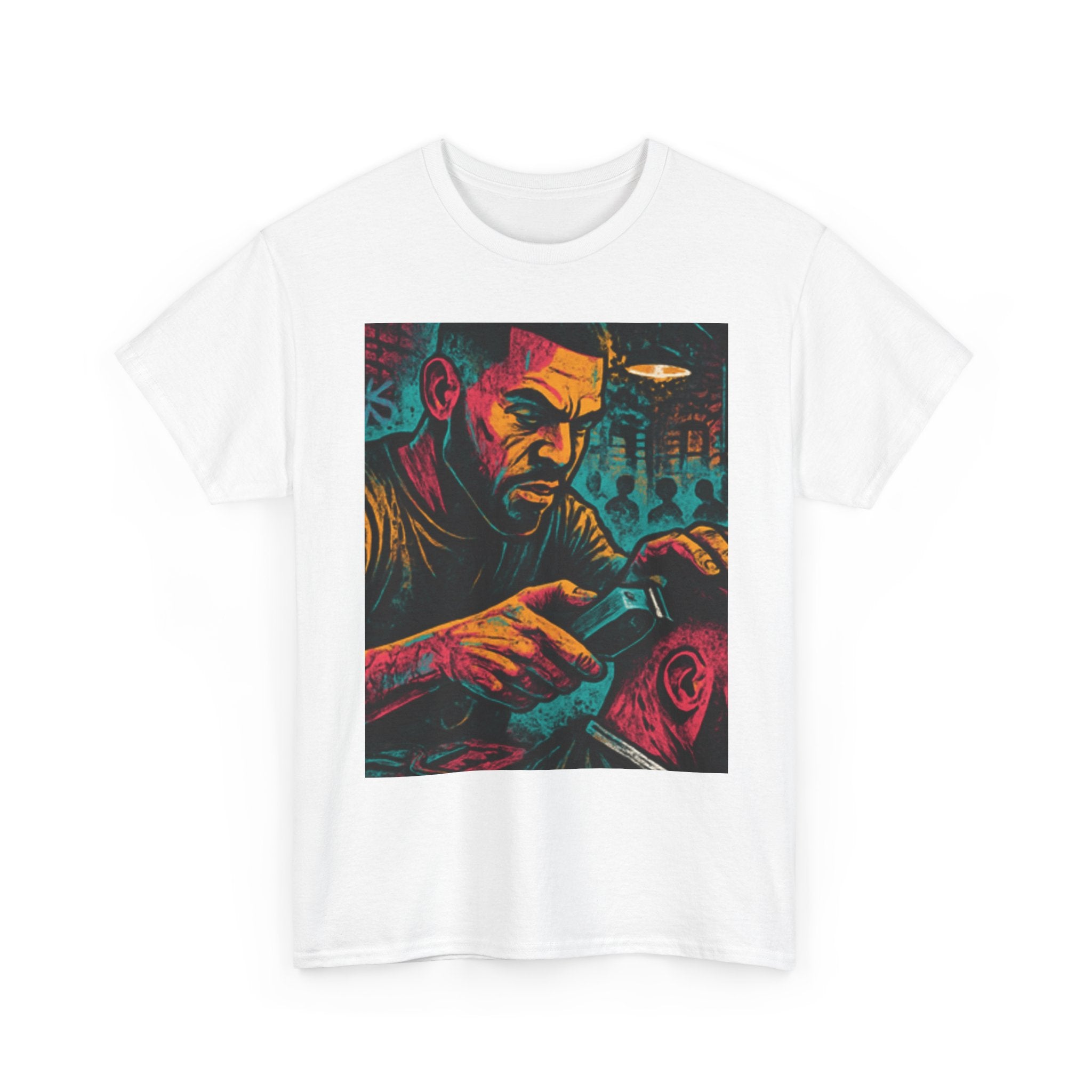 Barber Art Tee - Vintage Barber Graphic Shirt, Gift for Barbers, Cool T-Shirt for Men, Stylish Unisex Cotton Tee, Casual Wear