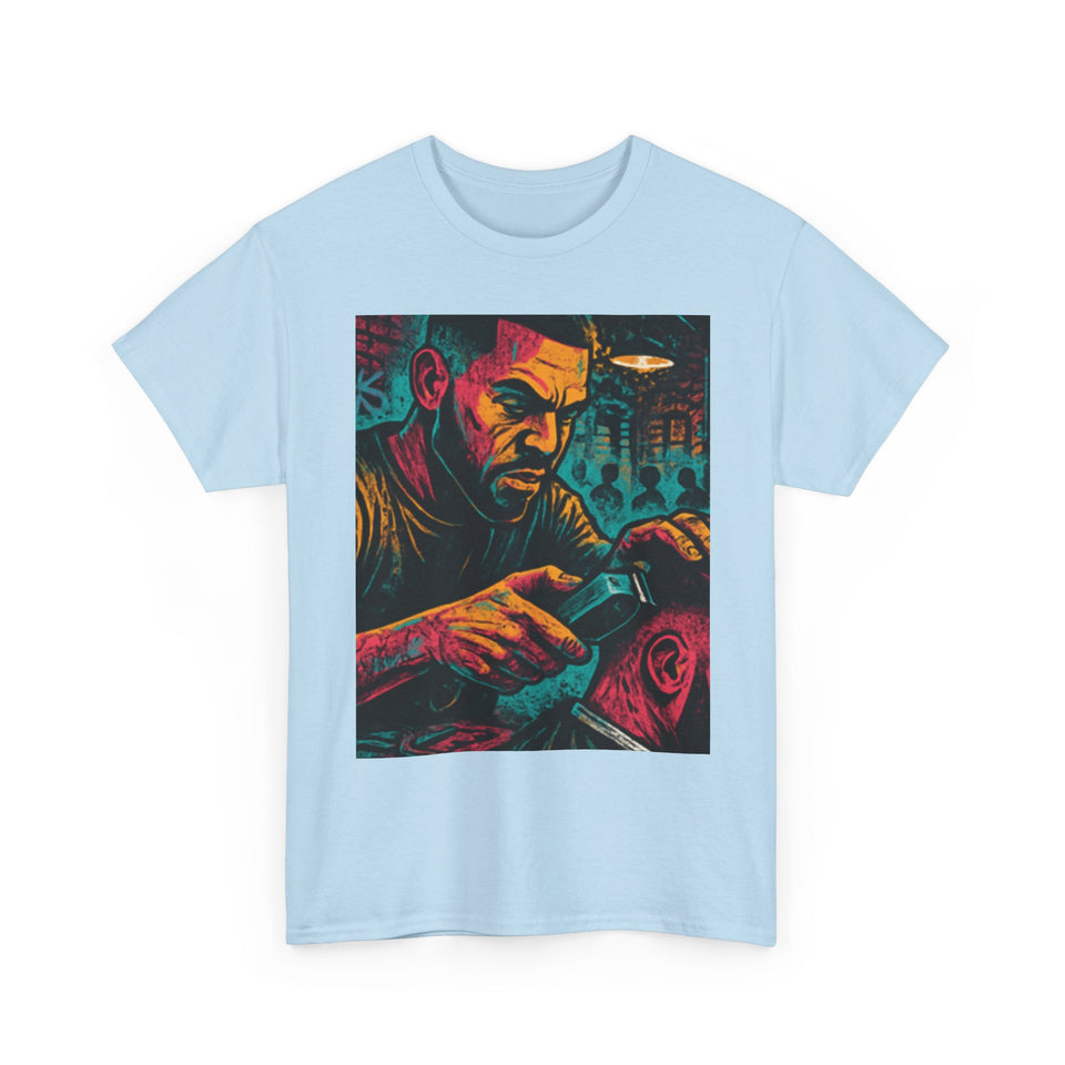 Barber Art Tee - Vintage Barber Graphic Shirt, Gift for Barbers, Cool T-Shirt for Men, Stylish Unisex Cotton Tee, Casual Wear
