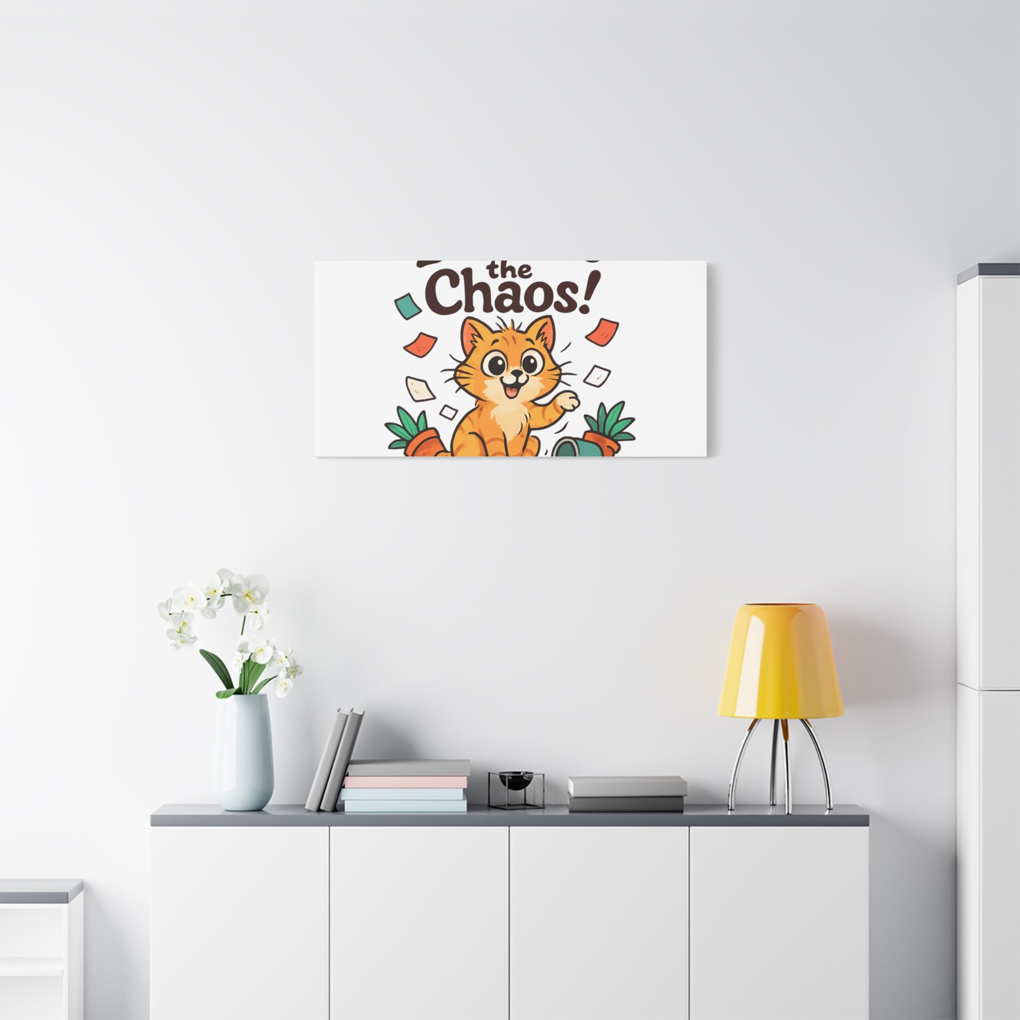 Embrace the Chaos! Cat Canvas | Matte Stretched Wall Art