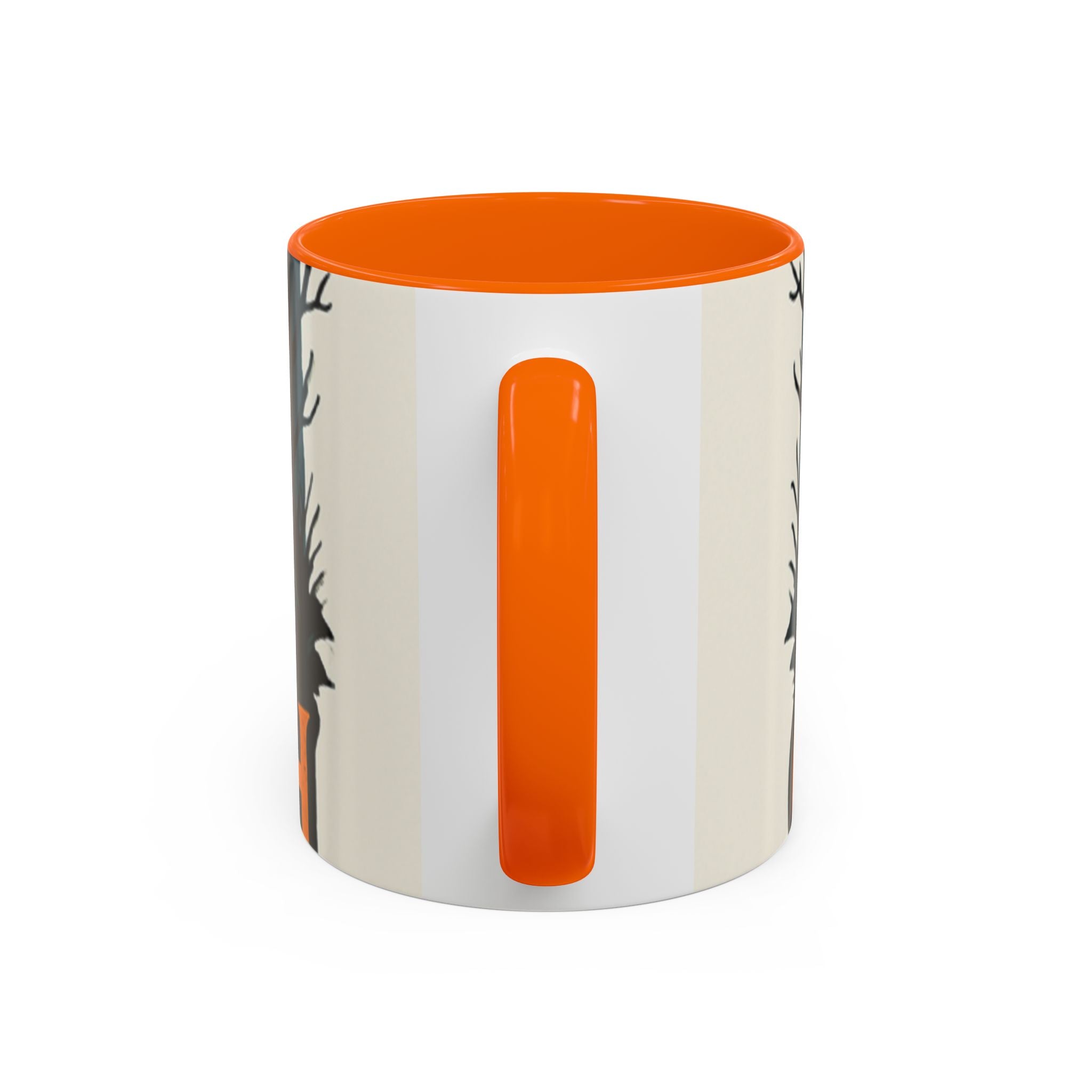 Spooky Cozy October Accent Coffee Mug — Autumn Vibe Ceramic (11/15 oz)