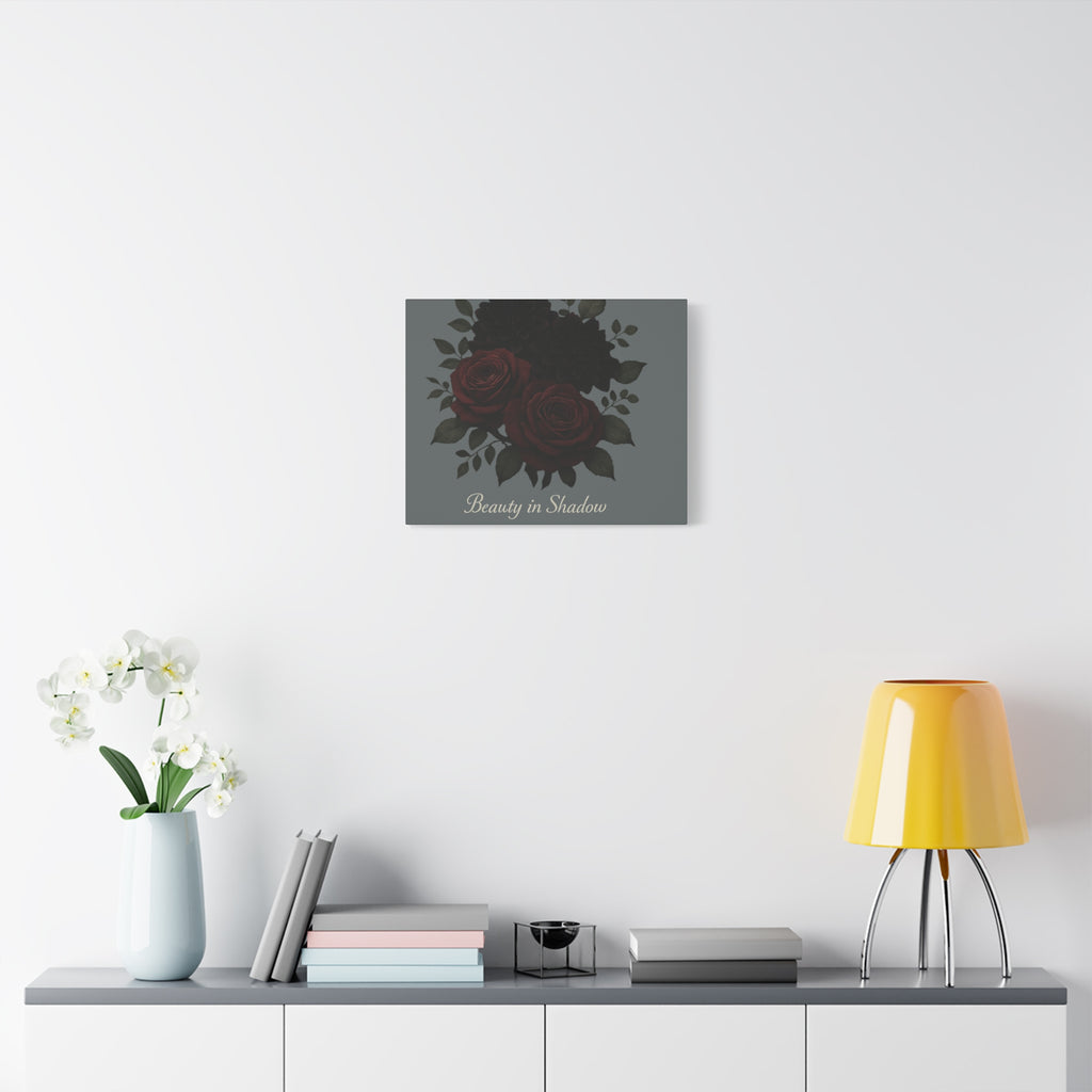 Beauty in Shadow Floral Canvas Wall Art — Stretched Matte 1.25"